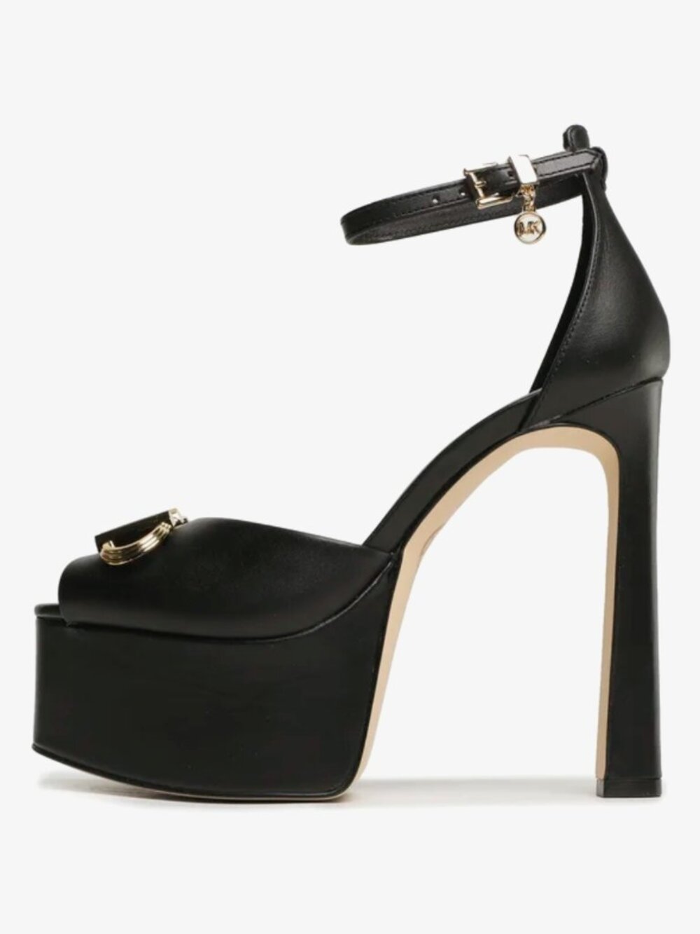 Michael Kors Martina Leather Peep-Toe Platform Pump